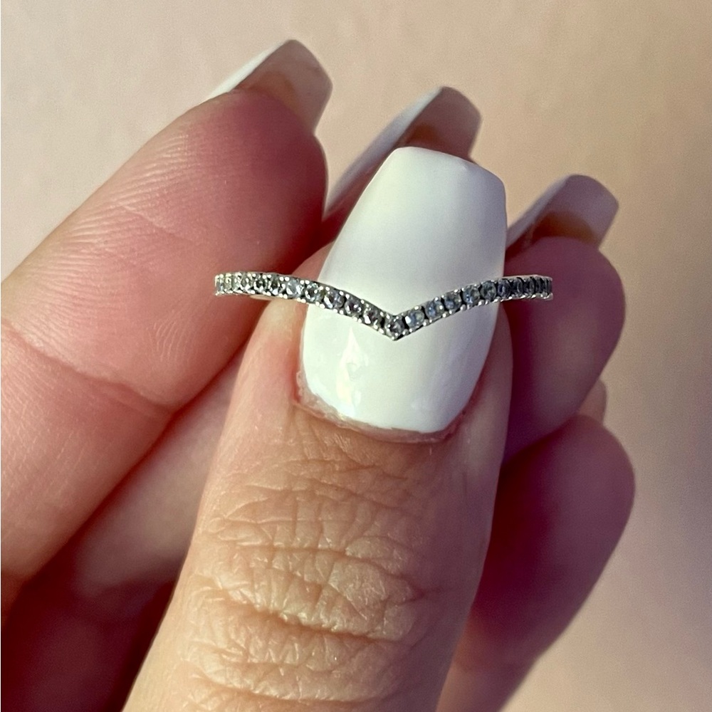 Size 8 Pandora Wishbone Ring
